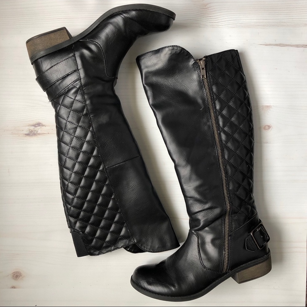 quilted riding boots